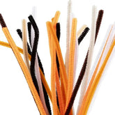 Chenilledraht, L 30 cm, Dicke 6 mm, Halloween Farben, 25 Stk sortiert Pfeiffenreiniger - 5712854770002 Creativ Company